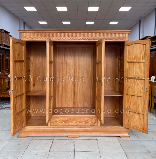 Combo phòng ngủ giường tủ gỗ gõ đỏ đẹp