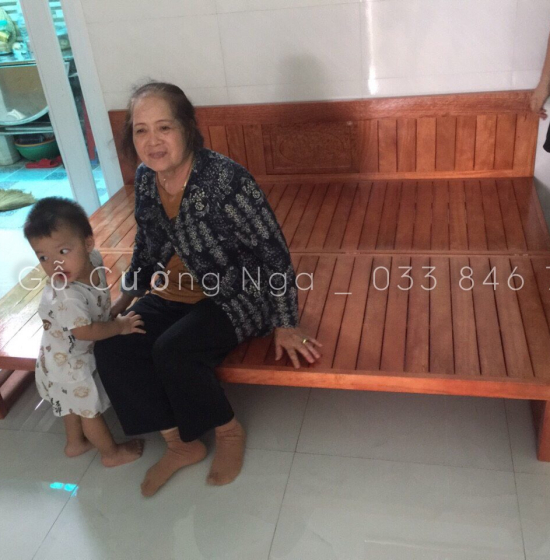 Giường gấp gỗ sồi - ghế mở thành giường hiện đại 