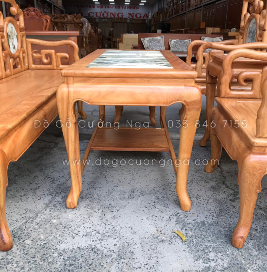 Bộ Salon Gỗ Gõ Đỏ Tay Móc Cao Cấp