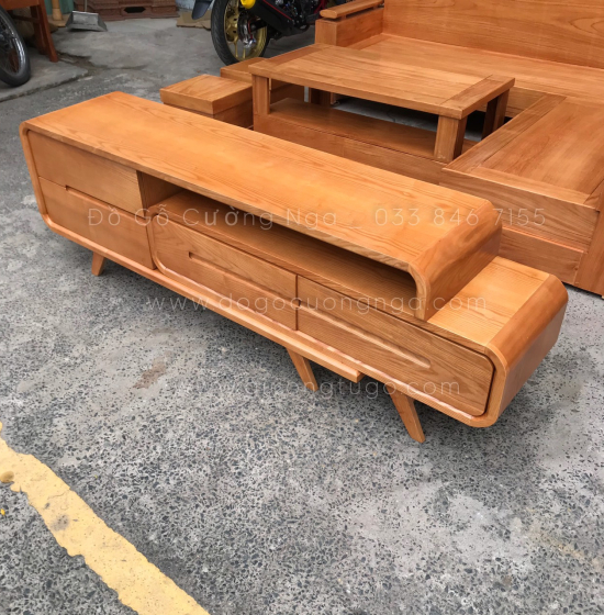 Kệ Tivi Gỗ Sồi Nga Thông Minh Giá Rẻ KG 037