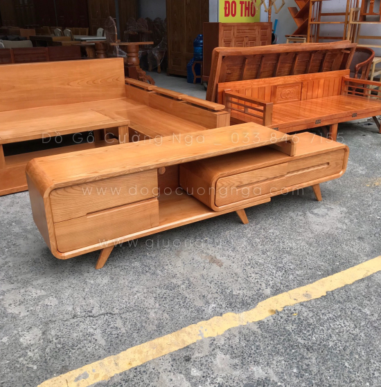 Kệ Tivi Gỗ Sồi Nga Thông Minh Giá Rẻ KG 037