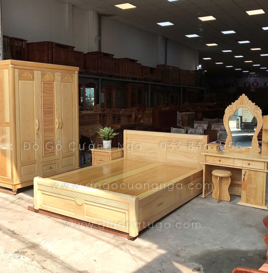 Combo phòng ngủ gỗ sồi - CN50