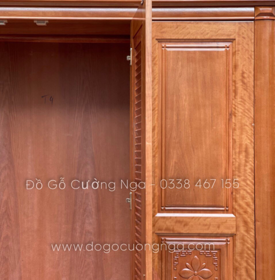Tủ quần áo gỗ xoan đào 4 cánh cao cấp 