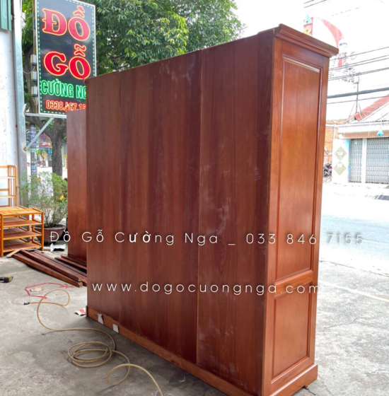 Tủ quần áo gỗ xoan đào 4 cánh cao cấp 