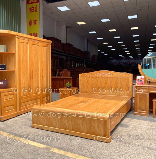 Tủ quần áo gỗ gõ đỏ 1m9 - vế phải 