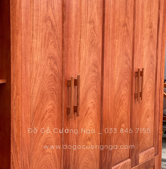 Tủ quần áo gỗ hương đá hiện đại 2m33 - vế phải 