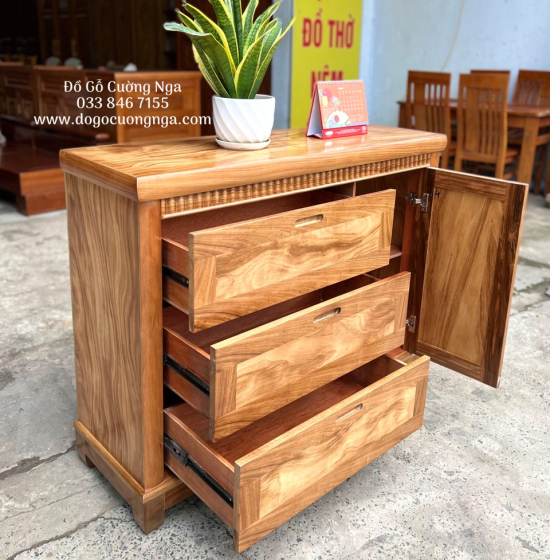 Tủ ngăn kéo gỗ hương xám 1m ( tủ combos ) 
