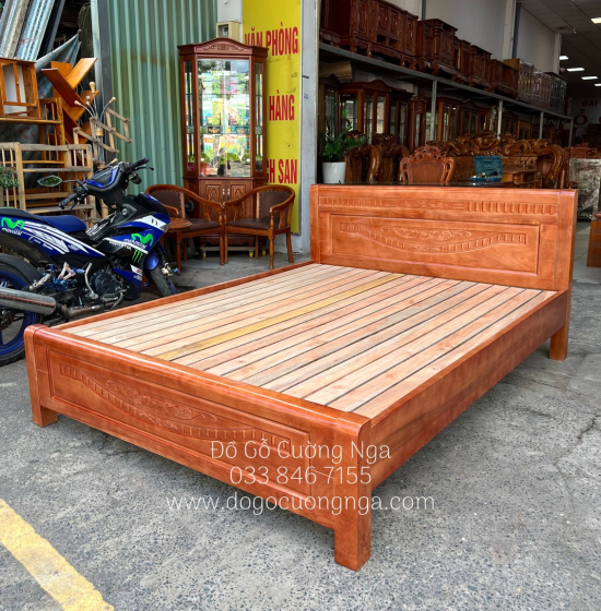 Giường ngủ gỗ sồi nga vạt lan GSN 027