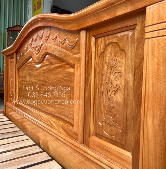 Giường gỗ đinh hương vạt phản - mẫu nữ hoàng 