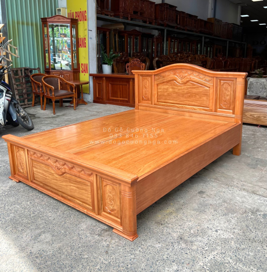 Giường gỗ đinh hương vạt phản - mẫu nữ hoàng 