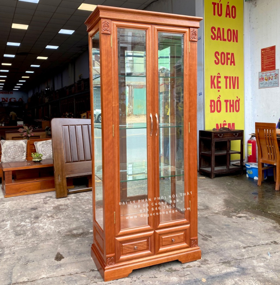 Tủ Rượu Gỗ Xoan Đào 87cmCao Cấp TG 14.9