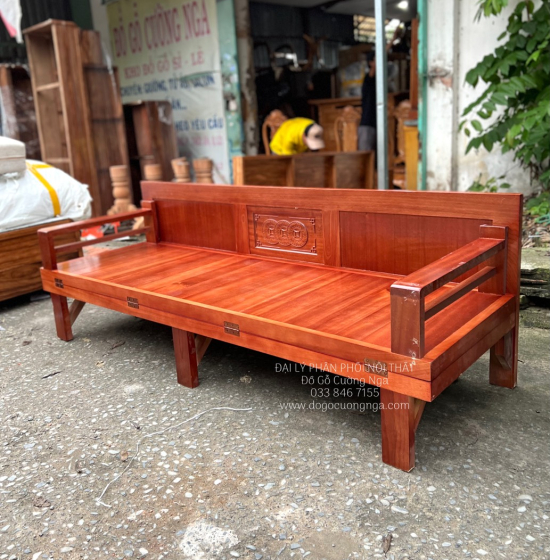 Giường gấp gỗ - ghế giường gỗ xoan đào 1m2x1m9 
