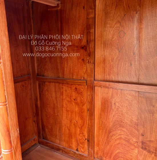 Tủ Thờ Gỗ Hương Đá Cao Cấp 1m53 Trạm Tam Đa TT 12.2