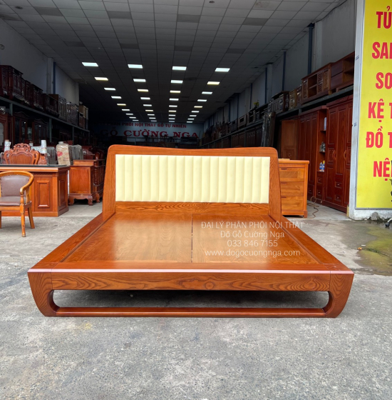 Giường Ngủ Gỗ Sồi Nga Kiểu Nhật Chân Quỳ Đẹp Hiện Đại 