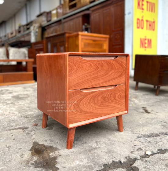 Tủ Táp Đầu Giường Gỗ Xoan Đào Hiện Đại Kiểu Hàn Quốc 