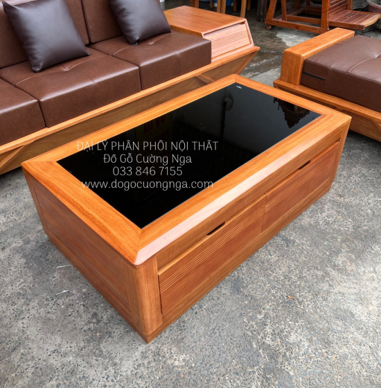 Sofa Gỗ Gõ Đỏ Cao Cấp 2 Văng Mẫu Thuyền