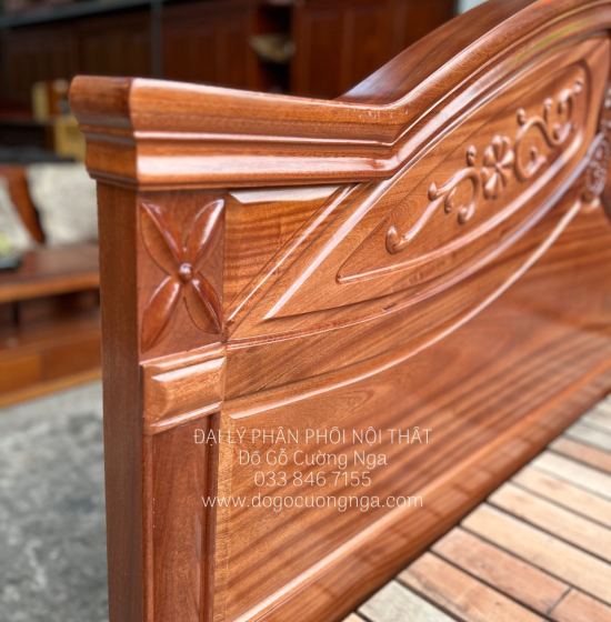 Giường Ngủ Gỗ Xoan Đào Tân Cổ Đẹp Giá Rẻ - Vạt Lan 