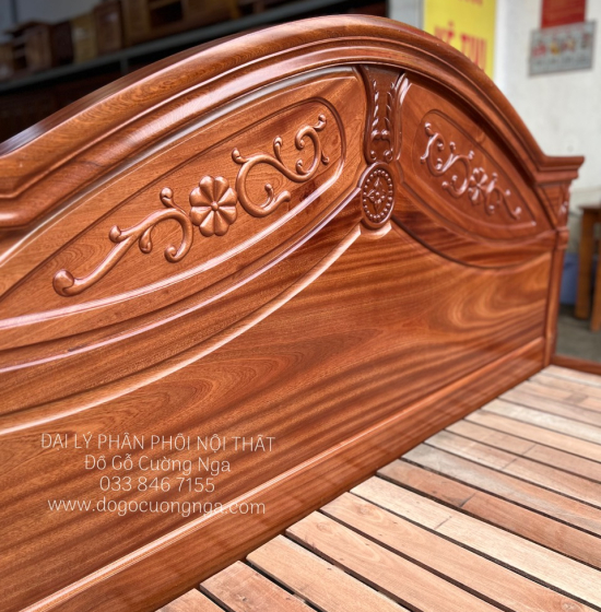 Giường Ngủ Gỗ Xoan Đào Tân Cổ Đẹp Giá Rẻ - Vạt Lan 