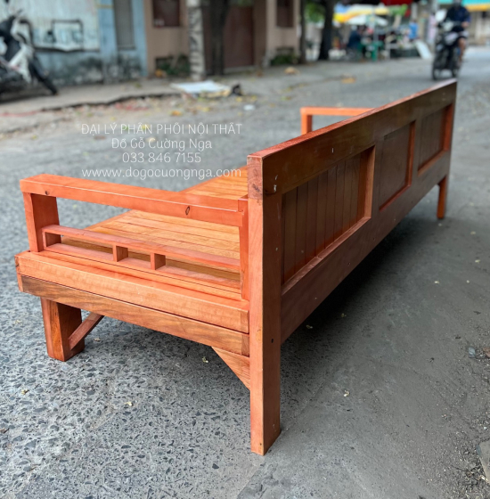 Giường Gấp Gỗ - Sofa Giường Gỗ Sồi 1m4x1m9 