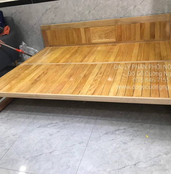 Giường Gấp Gỗ Sồi Tự Nhiên 1m6x2m Bền Đẹp Rẻ 