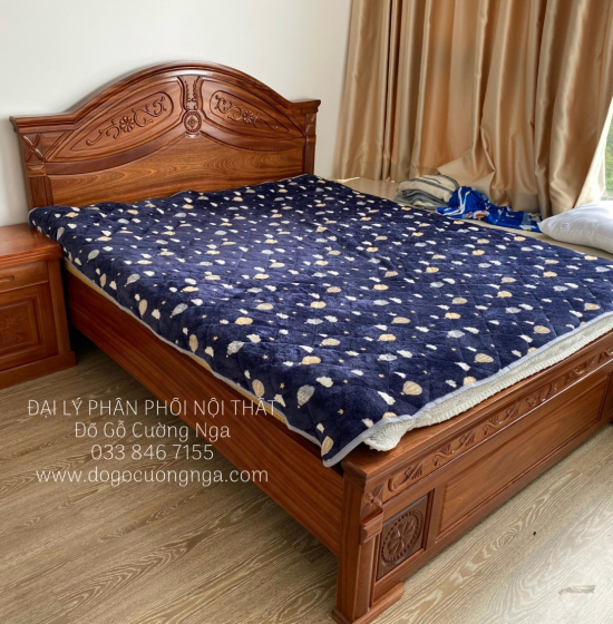Giường Ngủ Gỗ Xoan Đào Hoa Dây Cao Cấp - Phản Thưa 