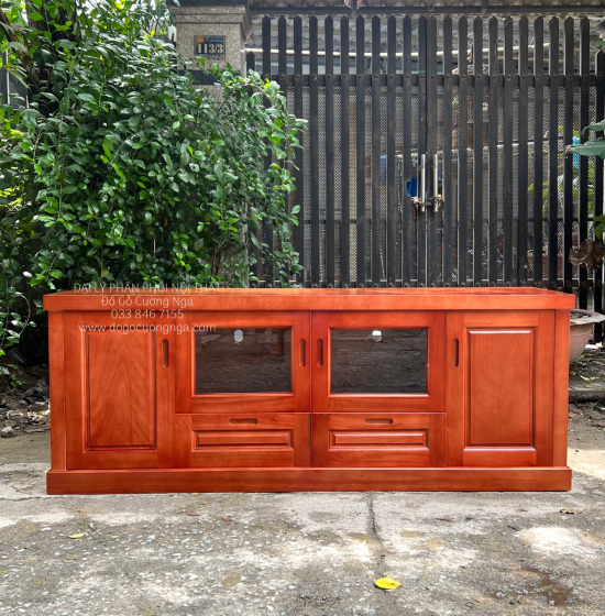Kệ Tivi Gỗ Xoan Đào 1m8 Hiện Đại Sang Trọng