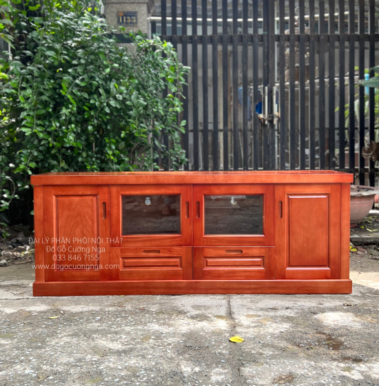 Kệ Tivi Gỗ Xoan Đào 1m8 Hiện Đại Sang Trọng