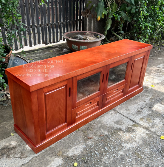 Kệ Tivi Gỗ Xoan Đào 1m8 Hiện Đại Sang Trọng