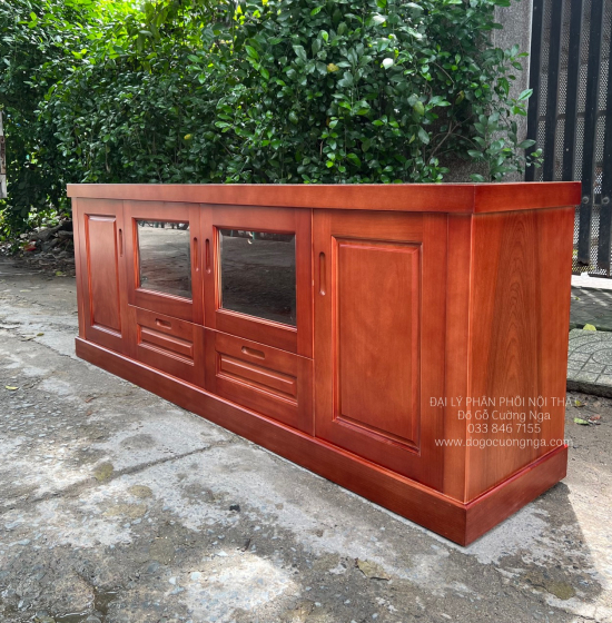 Kệ Tivi Gỗ Xoan Đào 1m8 Hiện Đại Sang Trọng