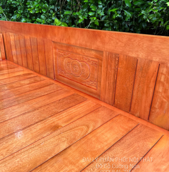 Giường Gấp Gỗ Sồi 2 Ngăn Kéo 1m6x2m - Màu Xoan Giá Rẻ 