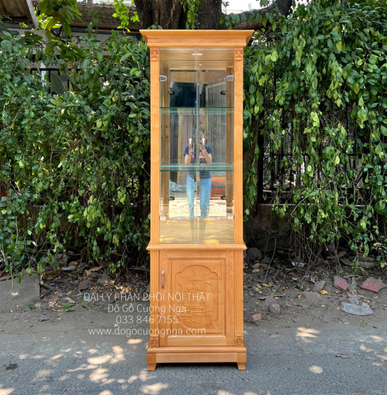 Tủ Rượu Gỗ Gõ Đỏ Hiện Đại 65cm Bền Đẹp Giá Rẻ