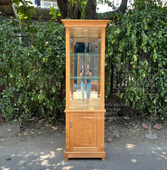 Tủ Rượu Gỗ Gõ Đỏ Hiện Đại 65cm Bền Đẹp Giá Rẻ