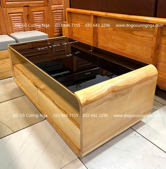 Sofa Gỗ Sồi Nga Văng Kèm Nệm Ngồi Cao Cấp 